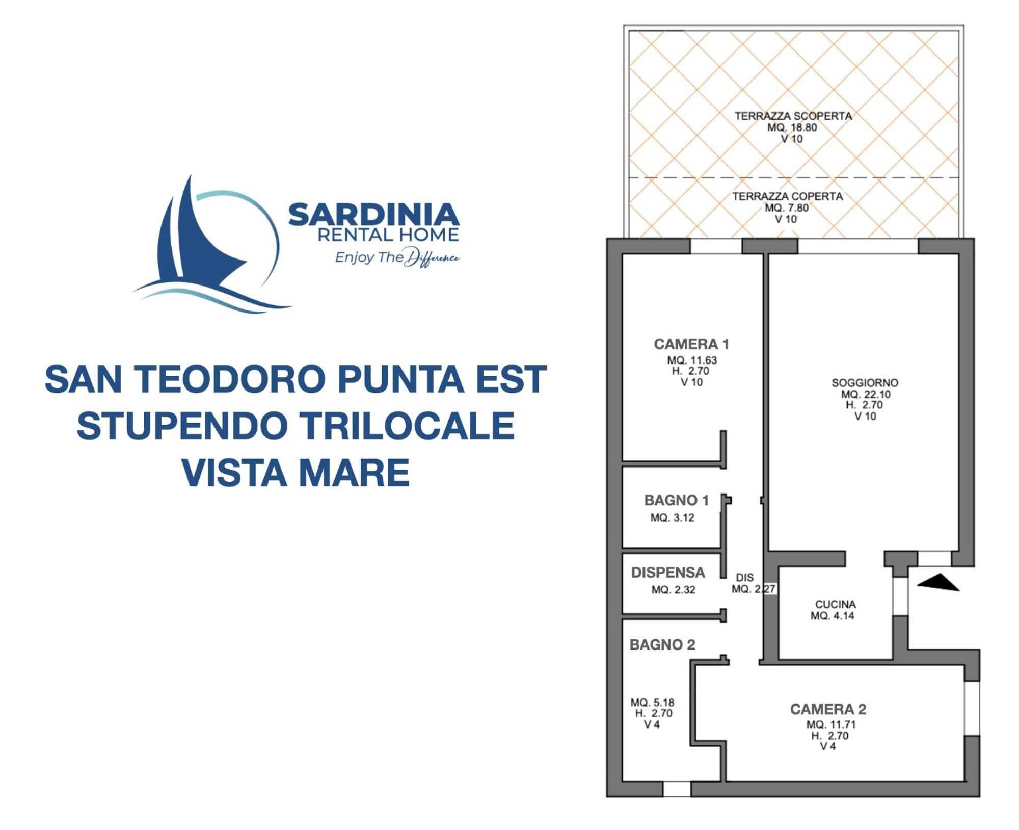 San Teodoro Punta Est Stupendo Trilocale Vista Mare Apartment